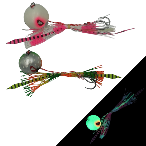 Fizmo UV Glow Inchiku Jig – Slow Pitch Lure with Twin Hooks
