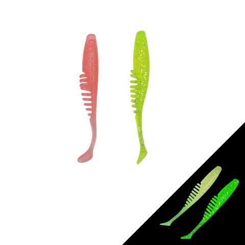 Fizmo RattleRib Paddle 2" Shrimp Scented (10 Pcs)