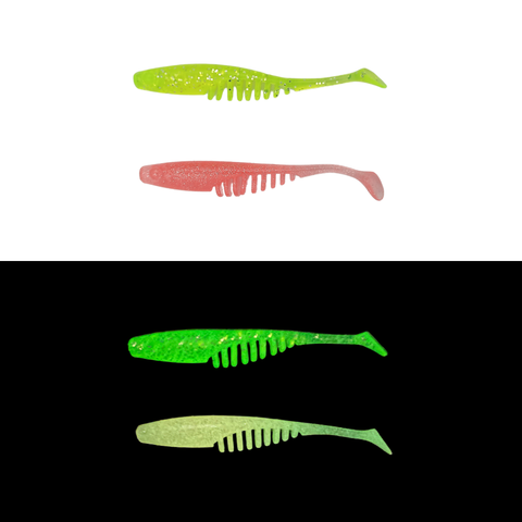 Fizmo RattleRib Paddle 2" Shrimp Scented (10 Pcs)