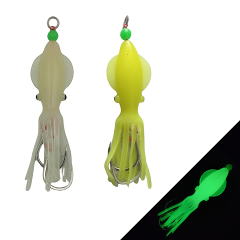 Fizmo TwinHook Squid Pre-Rigged Strike Skirt 4" (3 Pcs)